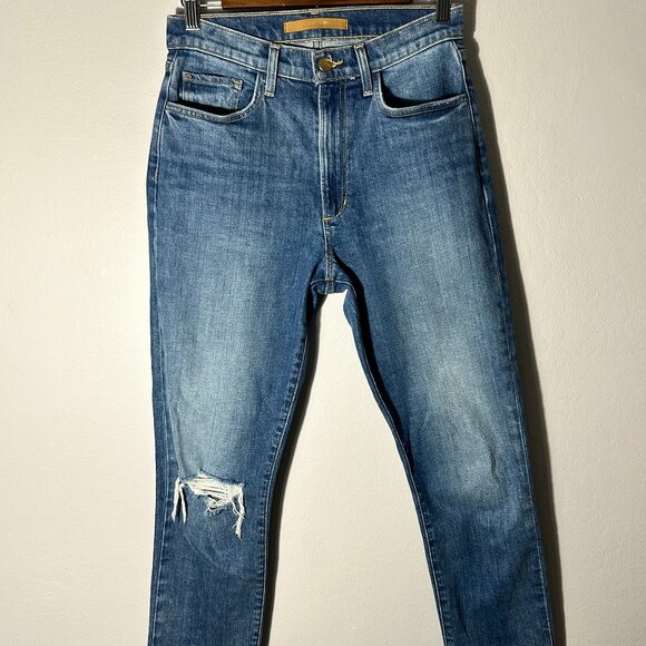 Joe's Jeans High-Rise Cigarette Ankle Distress Knee - Picture 2 of 7